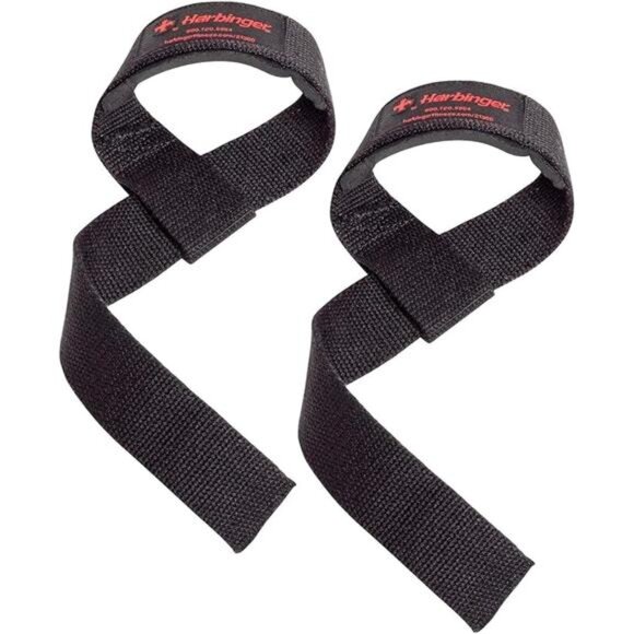 Harbinger Padded Cotton Lifting Straps with NeoTek Cushioned Wrist (Pair) - Picture 2 of 7